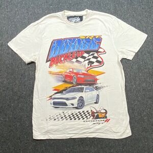 Reason‎ Racing Streetwear Sz M-L Dodge SRT Buckle Up Graphic T-Shirt White